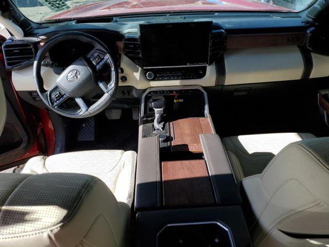 5TFMA5DB1NX013491 - 2022 TOYOTA TUNDRA CREWMAX PLATINUM Rot Foto 8