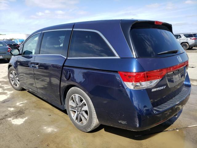 5FNRL5H9XEB084433 - 2014 HONDA ODYSSEY TOURING BLUE photo 2