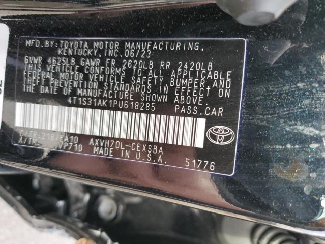 4T1S31AK1PU618285 - 2023 TOYOTA CAMRY SE NIGHT SHADE BLACK photo 12