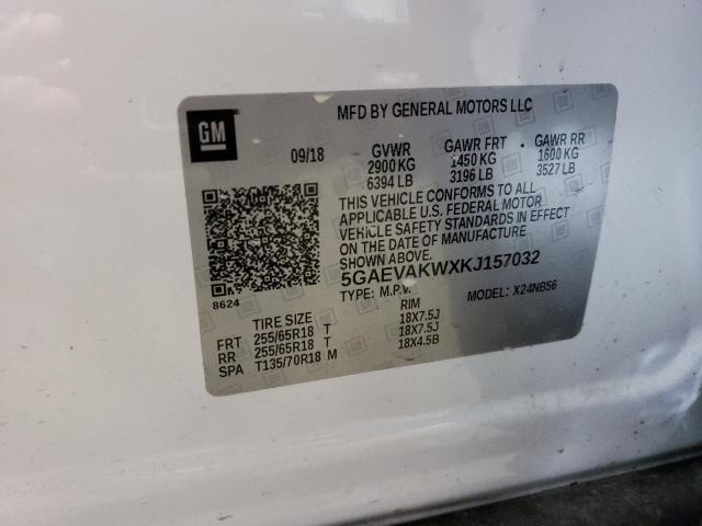 5GAEVAKWXKJ157032 - 2019 BUICK ENCLAVE ESSENCE 白色 照片 12