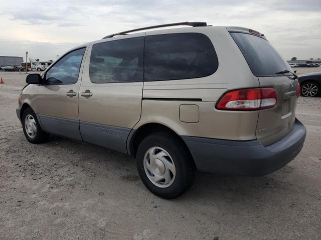 4T3ZF19CX1U322957 - 2001 TOYOTA SIENNA CE TAN photo 2