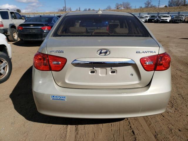 KMHDU4AD9AU973642 - 2010 HYUNDAI ELANTRA BLUE TAN photo 6