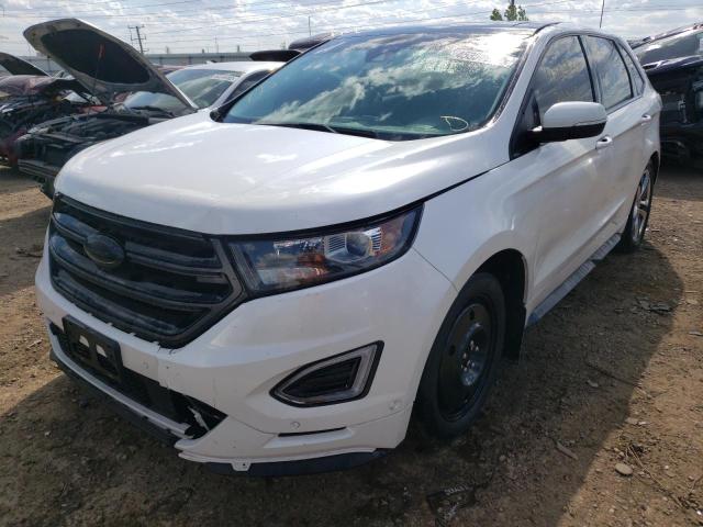 2FMPK4AP0HBC66619 - 2017 FORD EDGE SPORT WHITE photo 2