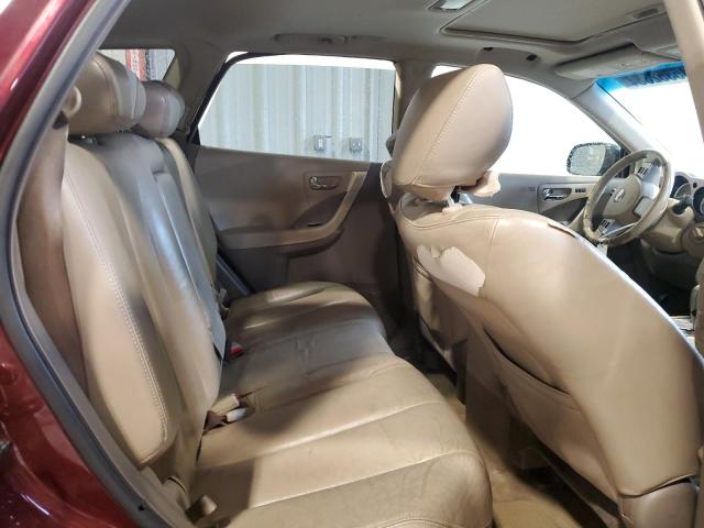 JN8AZ08TX6W414597 - 2006 NISSAN MURANO SL BURGUNDY photo 11