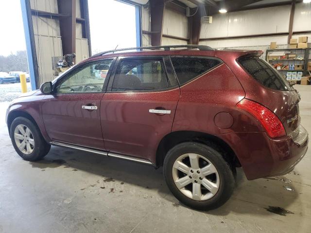 JN8AZ08TX6W414597 - 2006 NISSAN MURANO SL BURGUNDY photo 2