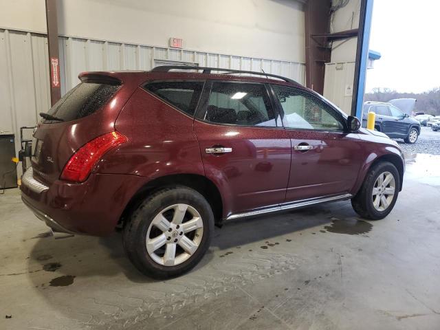 JN8AZ08TX6W414597 - 2006 NISSAN MURANO SL BURGUNDY photo 3