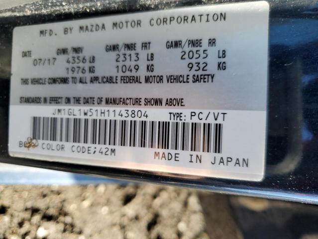 JM1GL1W51H1143804 - 2017 MAZDA 6 GRAND TOURING BLUE photo 13