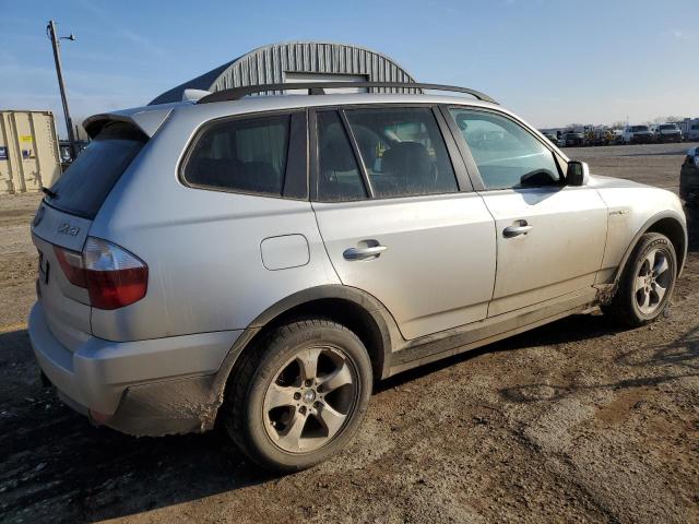 WBXPC93488WJ11965 - 2008 BMW X3 3.0SI SILVER photo 3