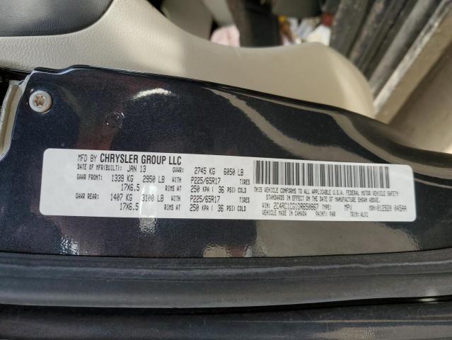 2C4RC1CG1DR650867 - 2013 CHRYSLER TOWN & COU TOURING L CHARCOAL photo 13