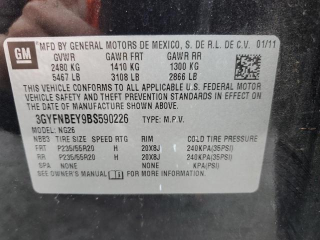 3GYFNBEY9BS590226 - 2011 CADILLAC SRX PERFORMANCE COLLECTION Қара фото 13