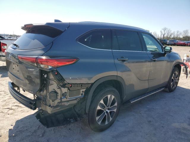 5TDGZRAH8NS557577 - 2022 TOYOTA HIGHLANDER XLE 灰色 照片 3