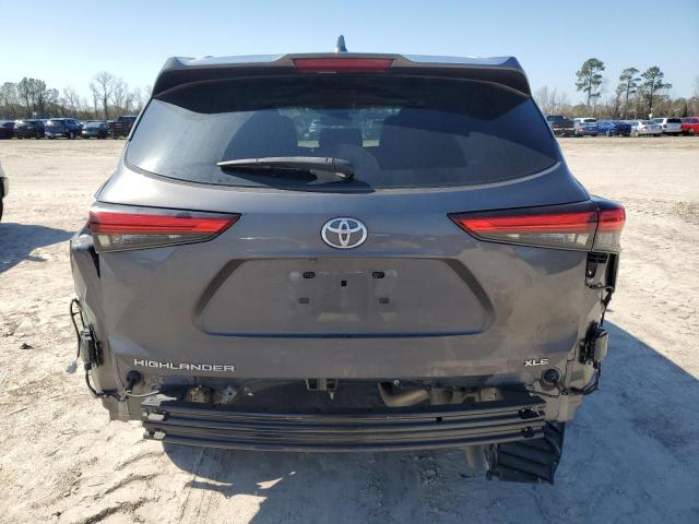 5TDGZRAH8NS557577 - 2022 TOYOTA HIGHLANDER XLE 灰色 照片 6