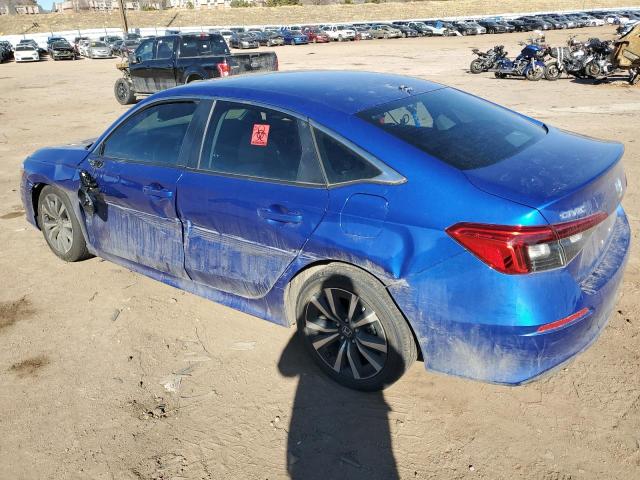 2HGFE1F71PH322157 - 2023 HONDA CIVIC EX BLUE photo 2