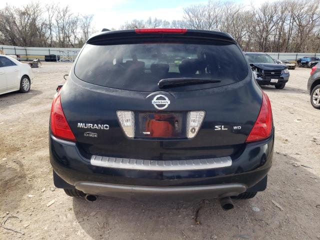 JN8AZ08W16W547095 - 2006 NISSAN MURANO SL BLACK photo 6