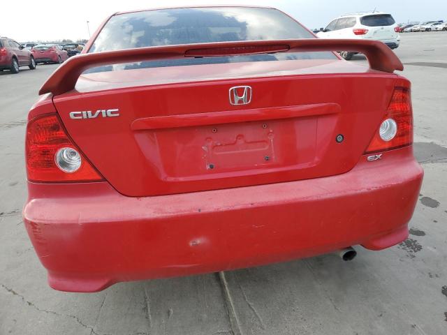 1HGEM22924L038918 - 2004 HONDA CIVIC EX RED photo 6