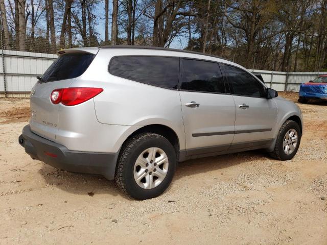 1GNKRFED2CJ125486 - 2012 CHEVROLET TRAVERSE LS SILVER photo 3