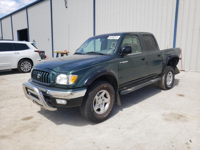 5TEGM92NX4Z324840 - 2004 TOYOTA TACOMA DOUBLE CAB PRERUNNER GREEN photo 1