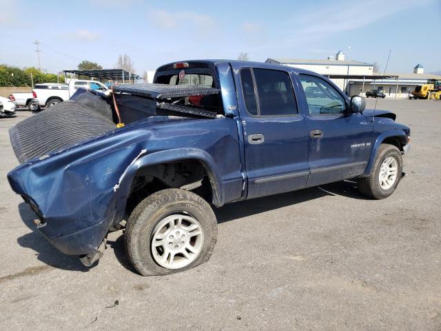 1B7GL2ANXYS681439 - 2000 DODGE DAKOTA QUAD BLUE photo 3