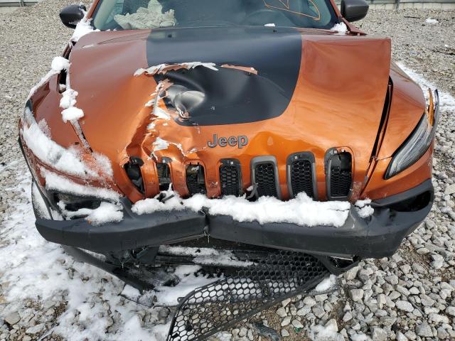 1C4PJMBB5GW299512 - 2016 JEEP CHEROKEE TRAILHAWK ORANGE photo 12