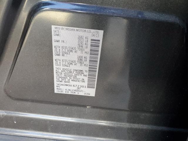 5N1AR2MM3DC672301 - 2013 NISSAN PATHFINDER S 灰色 照片 13