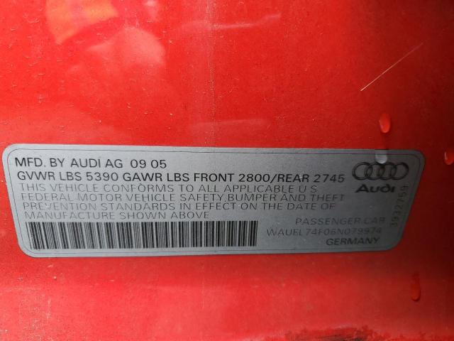 WAUEL74F06N079974 - 2006 AUDI A6 S-LINE 4.2 QUATTRO RED photo 13