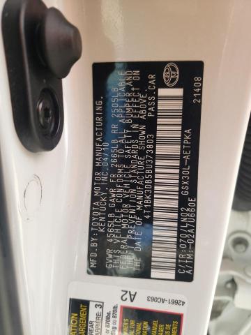 4T1BK3DB5BU373803 - 2011 TOYOTA AVALON BASE 白色 照片 12