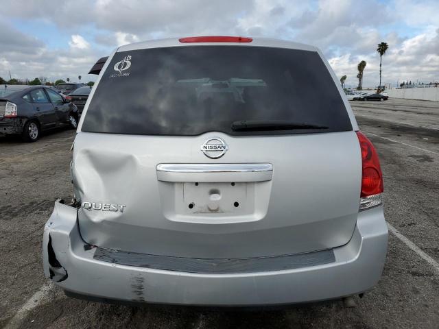 5N1BV28U57N111407 - 2007 NISSAN QUEST S SILVER photo 6