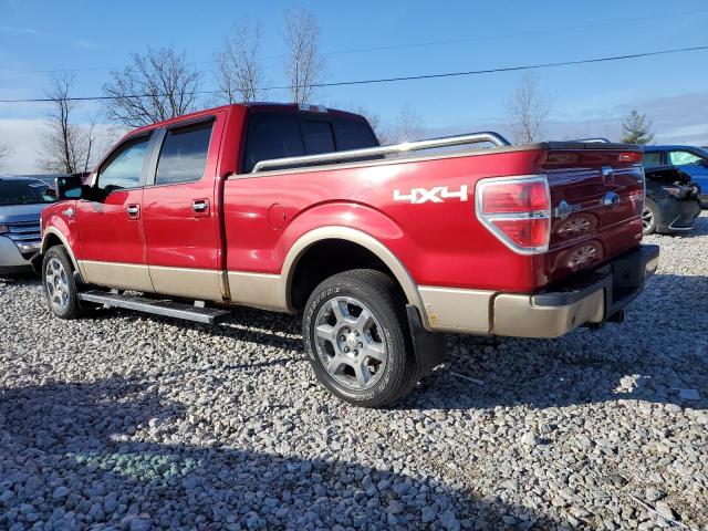 1FTFW1EF2DKF68370 - 2013 FORD F150 SUPERCREW RED photo 2