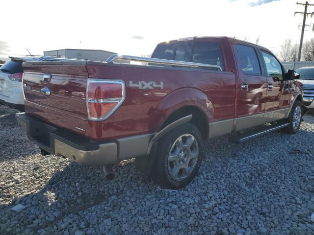 1FTFW1EF2DKF68370 - 2013 FORD F150 SUPERCREW RED photo 3