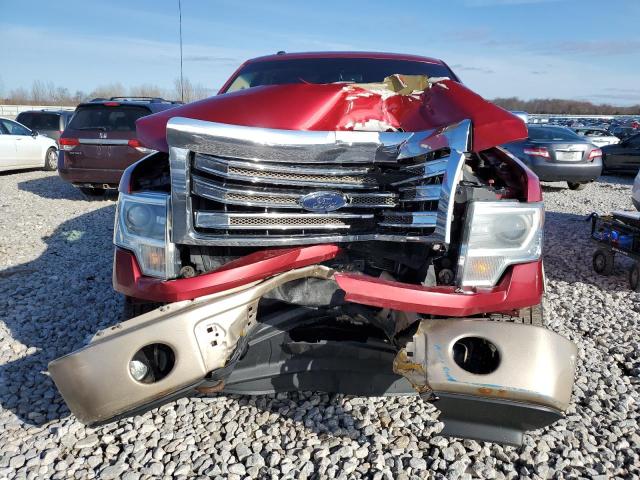 1FTFW1EF2DKF68370 - 2013 FORD F150 SUPERCREW RED photo 5