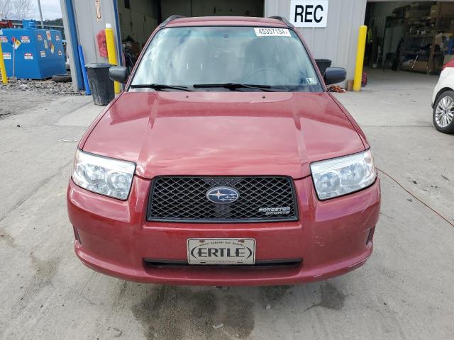 JF1SG636X7H737392 - 2007 SUBARU FORESTER 2.5X RED photo 5
