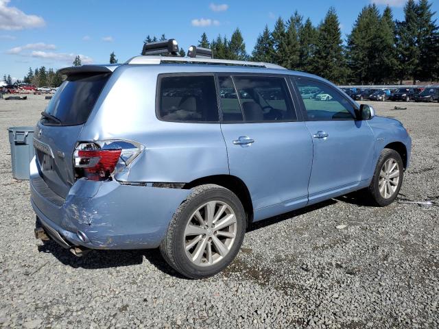 JTEEW44AX82000873 - 2008 TOYOTA HIGHLANDER HYBRID LIMITED BLUE photo 3