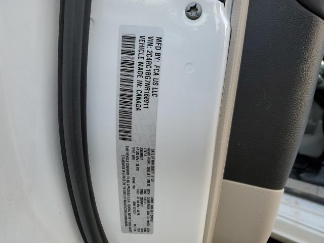 2C4RC1BG7NR168911 - 2022 CHRYSLER PACIFICA TOURING L WHITE photo 12
