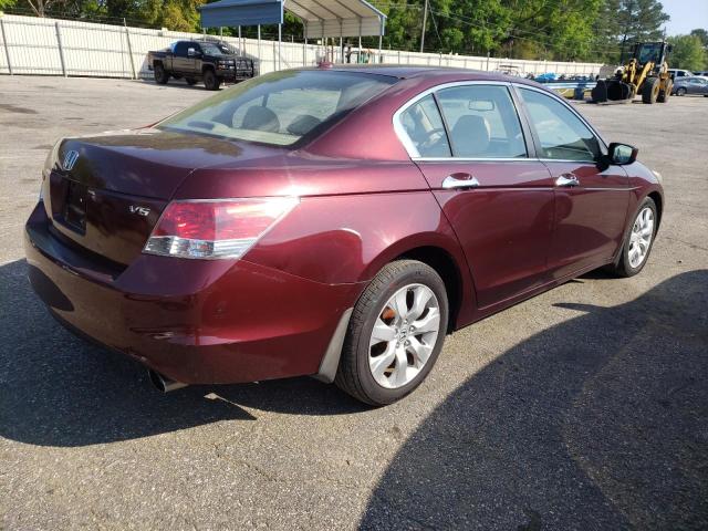 1HGCP36818A022684 - 2008 HONDA ACCORD EXL BURGUNDY photo 3