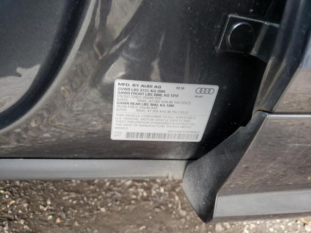 WA1C4AFY2K2005531 - 2019 AUDI SQ5 PRESTIGE CHARCOAL photo 12