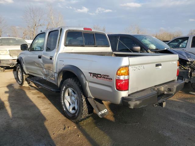 5TEHN72N63Z188095 - 2003 TOYOTA TACOMA DOUBLE CAB SILVER photo 2