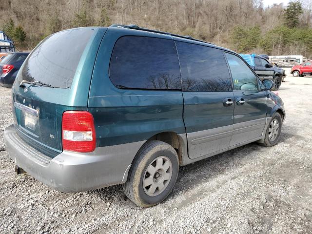 KNDUP131036380336 - 2003 KIA SEDONA EX GREEN photo 3