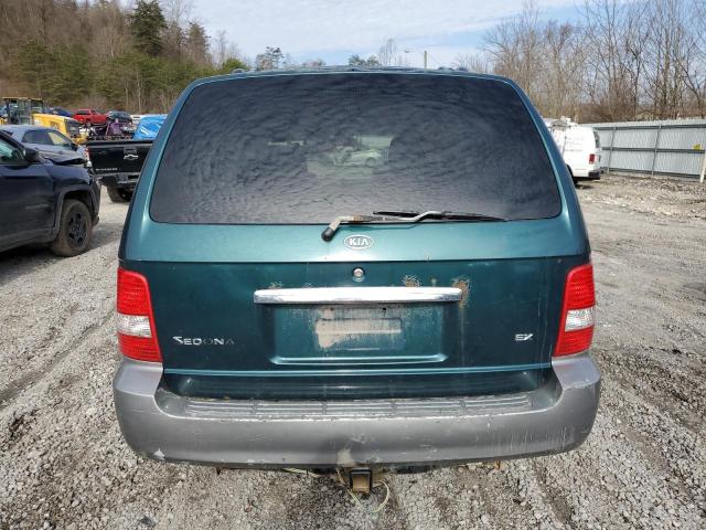 KNDUP131036380336 - 2003 KIA SEDONA EX GREEN photo 6