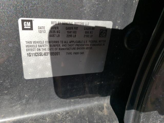 1G11C5SL4EF185991 - 2014 CHEVROLET MALIBU 1LT GRAY photo 12