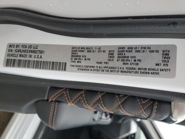 1C4RJHEGXN8627581 - 2022 JEEP GRAND CHER SUMMIT 白色 照片 14