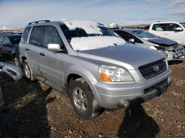 2HKYF18594H537174 - 2004 HONDA PILOT EXL SILVER photo 4