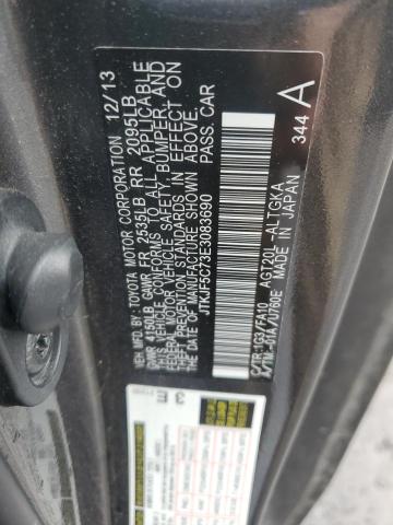 JTKJF5C73E3083690 - 2014 TOYOTA SCION TC ნაცრისფერი ფოტო 12