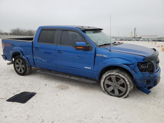 1FTFW1CT5DKG46360 - 2013 FORD F150 SUPERCREW BLUE photo 4