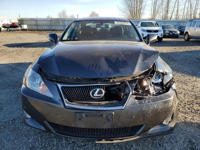 JTHBK262875047831 - 2007 LEXUS IS 250 GRAY photo 5