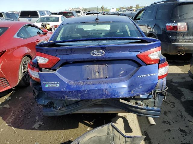 3FA6P0SU5GR173583 - 2016 FORD FUSION TITANIUM PHEV BLUE photo 6