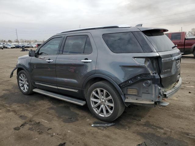 1FM5K8F85HGA34641 - 2017 FORD EXPLORER LIMITED GRAY photo 2