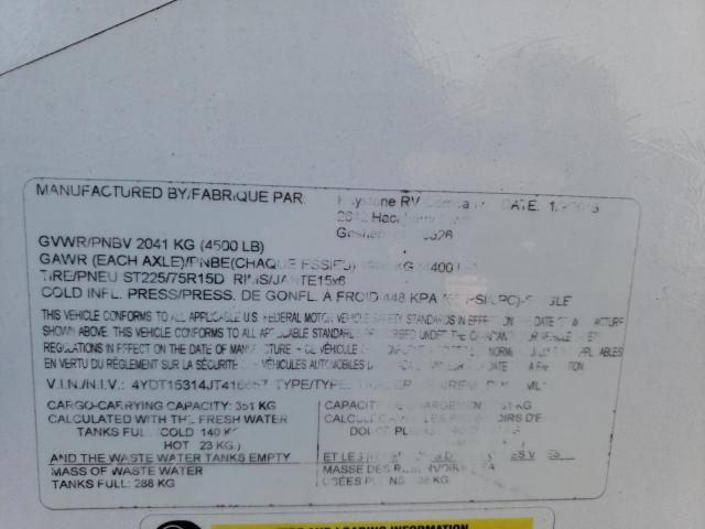 4YDT15314JT416657 - 2018 KEYSTONE PASSPORT თაფლისფერი ფოტო 10