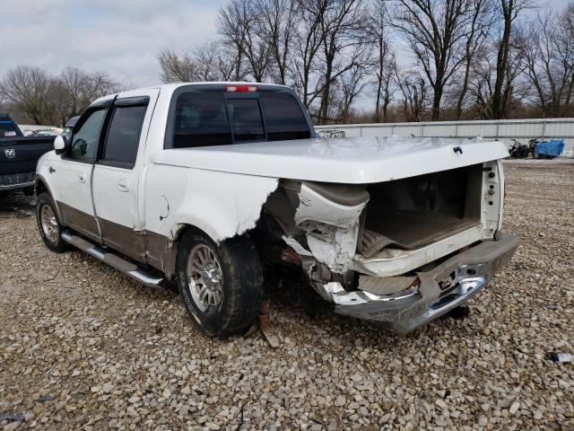 1FTRW08L13KD58852 - 2003 FORD KING RANCH SUPERCREW WHITE photo 2