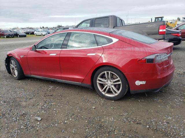 5YJSA1H28FF095869 - 2015 TESLA MODEL S 85D RED photo 2