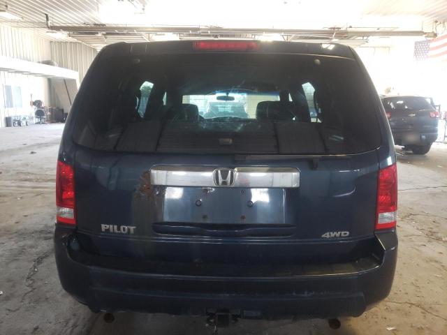 5FNYF4H27BB043673 - 2011 HONDA PILOT LX BLUE photo 6